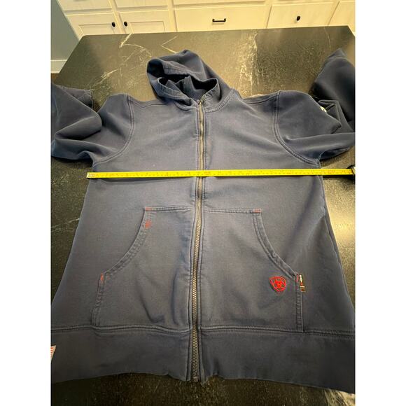 Ariat FR  (flame resistant) Full Zip navy hoodie LG - Picture 10 of 13
